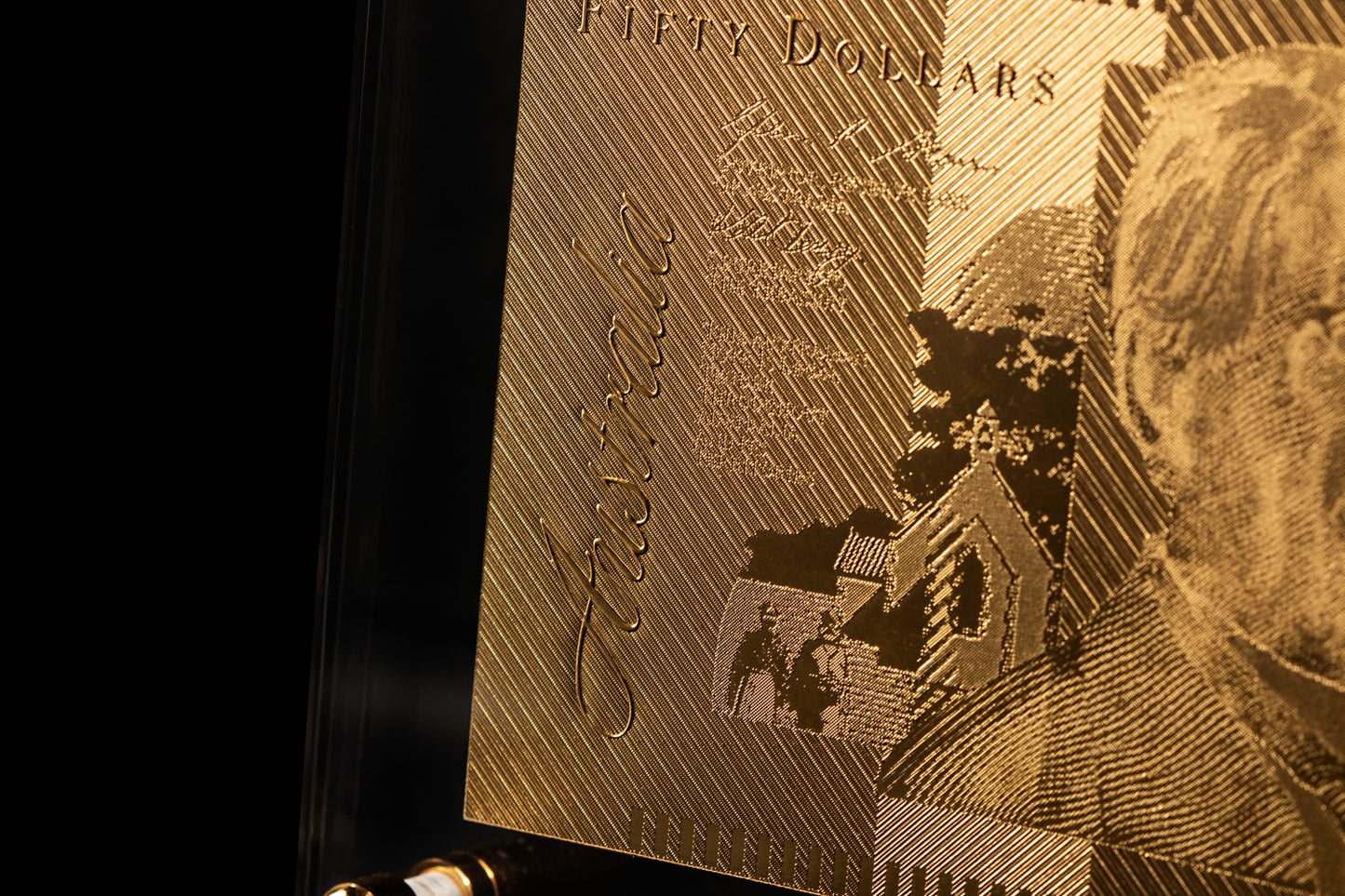 24 Carat Gold Australian $50 Banknote