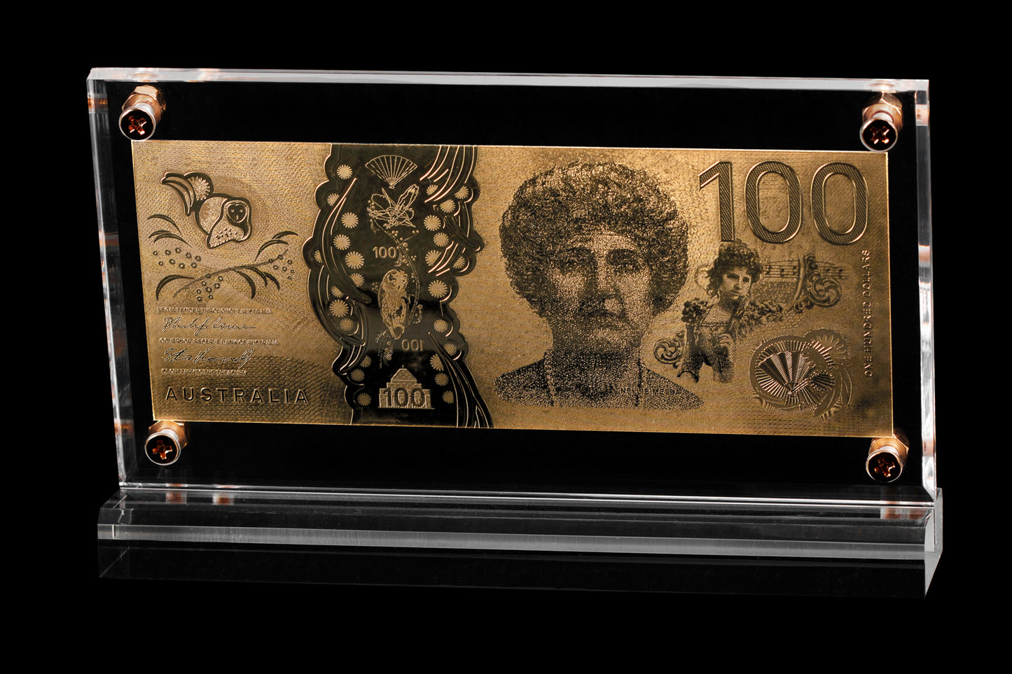 24 Carat Gold Australian $100 Banknote