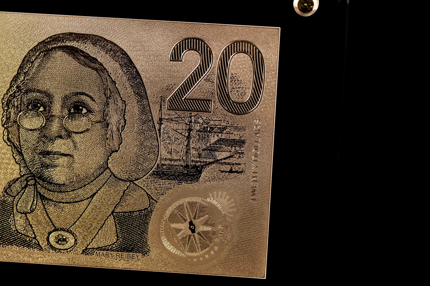 24 Carat Gold Australian $20 Banknote